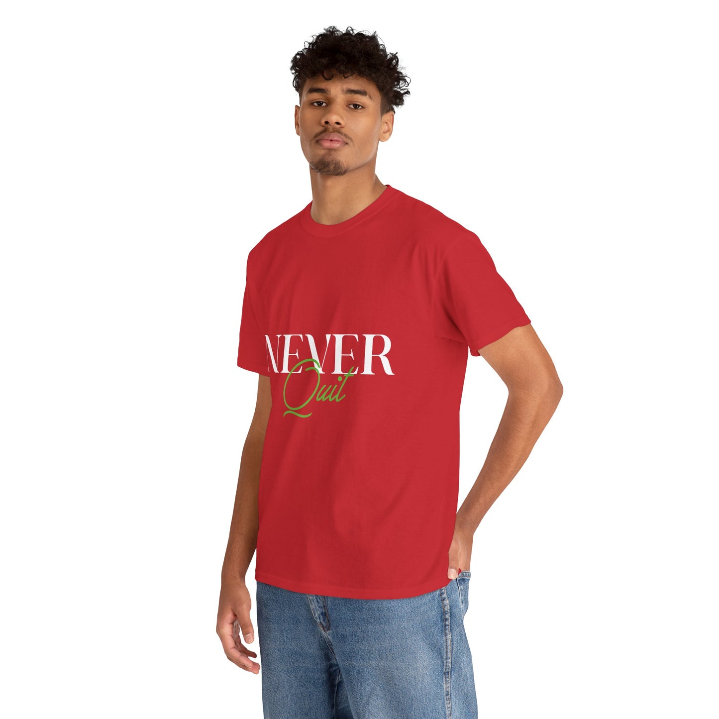 Never Quit Motivational T-Shirt — Inspirational Quote Tee