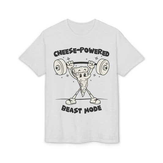 Cheese Powered Beast Mode T-Shirt — Funny Food Lover Gym Tee