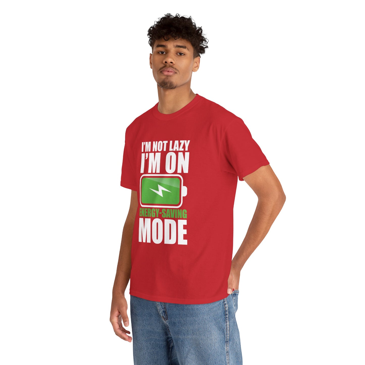 Energy-Saving Mode T-Shirt — "I'm Not Lazy, I'm On Energy-Saving Mode" Funny Graphic Tee