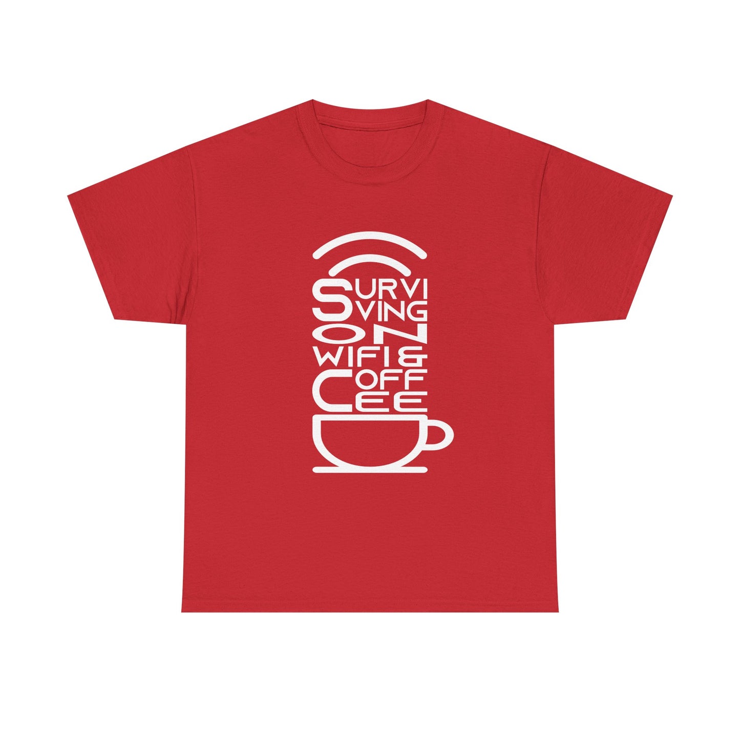 Digital Nomad Tee — "Surviving on Coffee and WiFi" Funny Travel Shirt