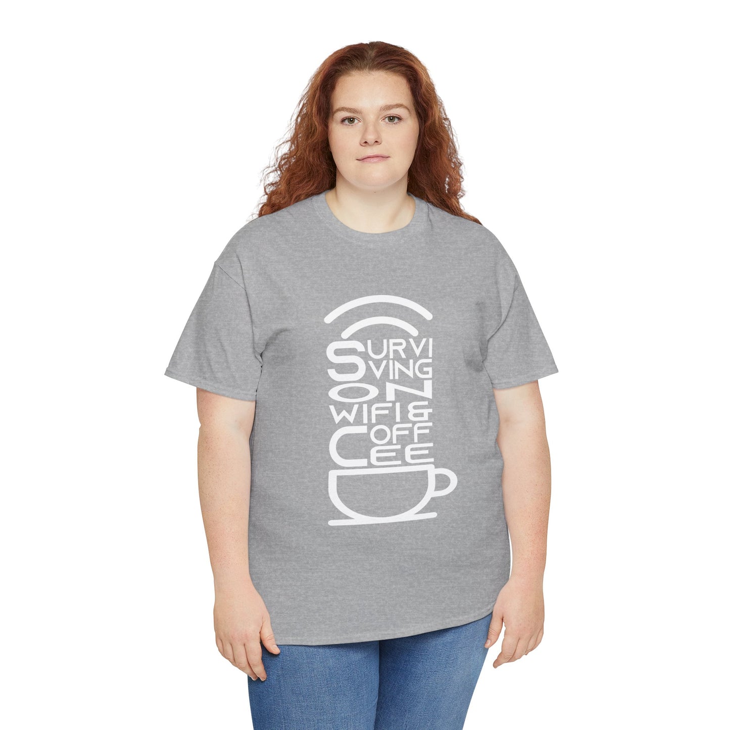 Digital Nomad Tee — "Surviving on Coffee and WiFi" Funny Travel Shirt