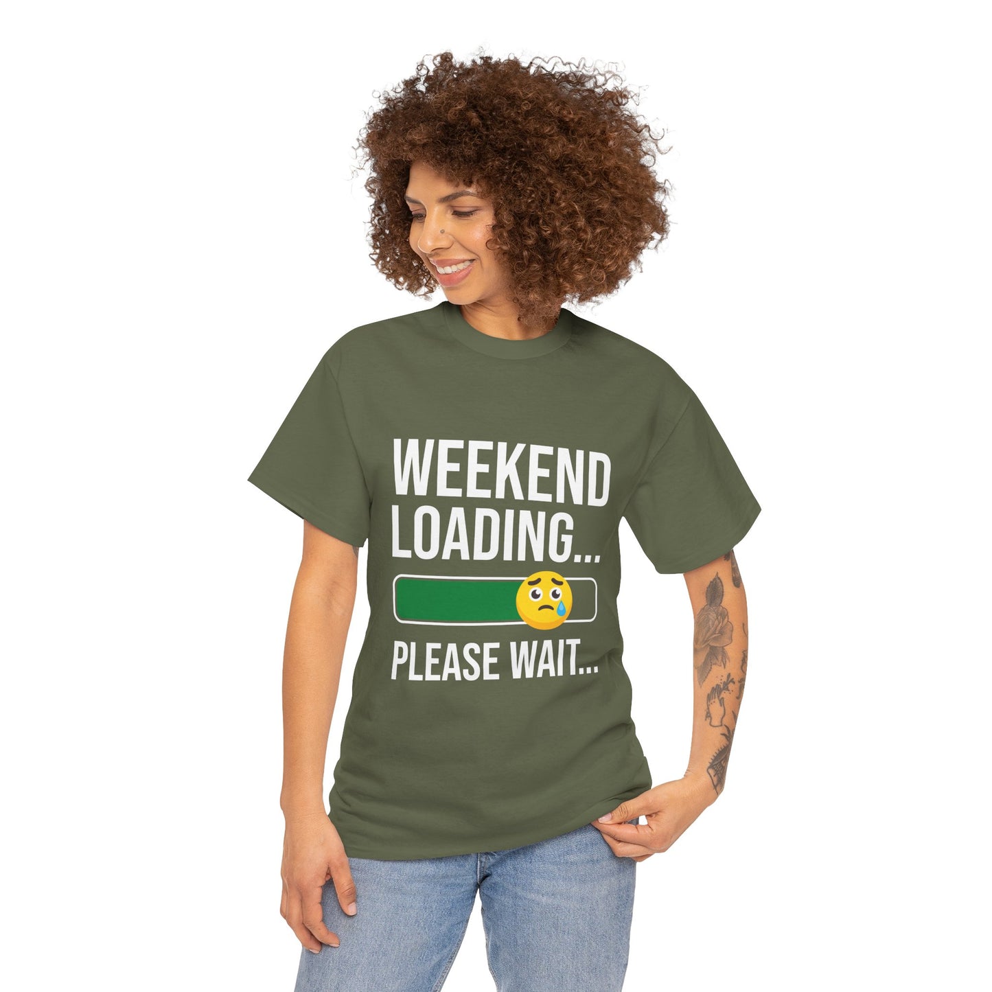 Weekend Loading Please Wait Tee — Funny Lazy Mode T-Shirt
