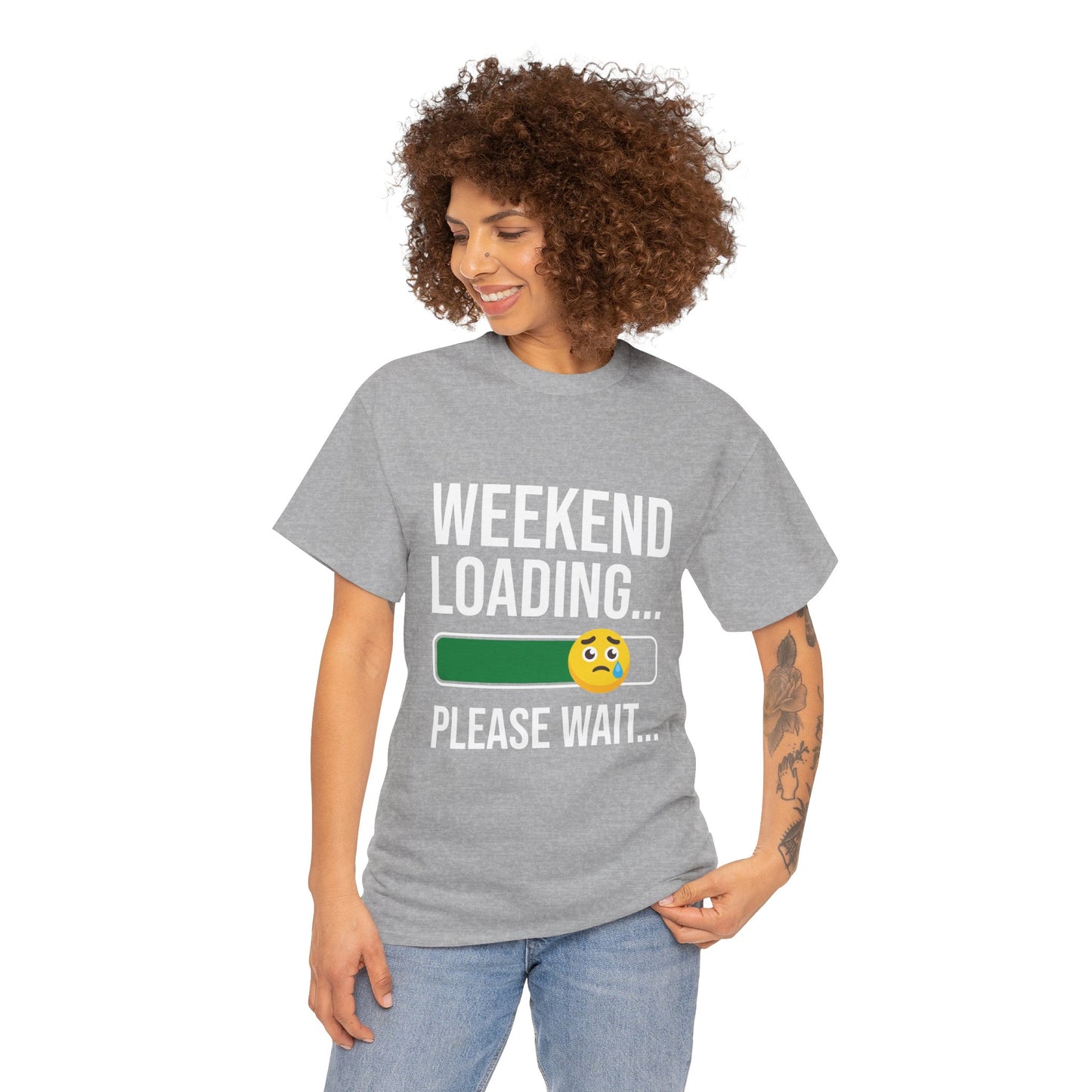 Weekend Loading Please Wait Tee — Funny Lazy Mode T-Shirt