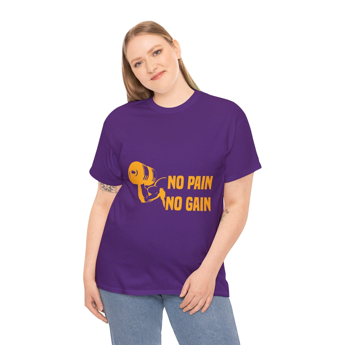 No Pain No Gain Motivational Fitness Tee