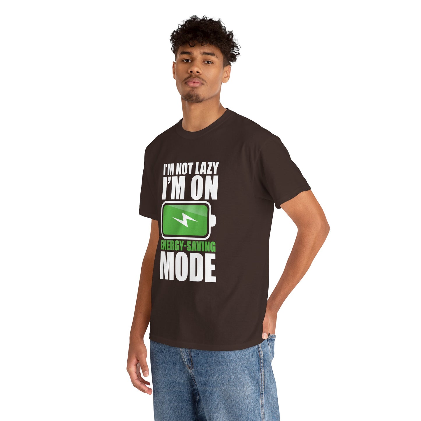 Energy-Saving Mode T-Shirt — "I'm Not Lazy, I'm On Energy-Saving Mode" Funny Graphic Tee