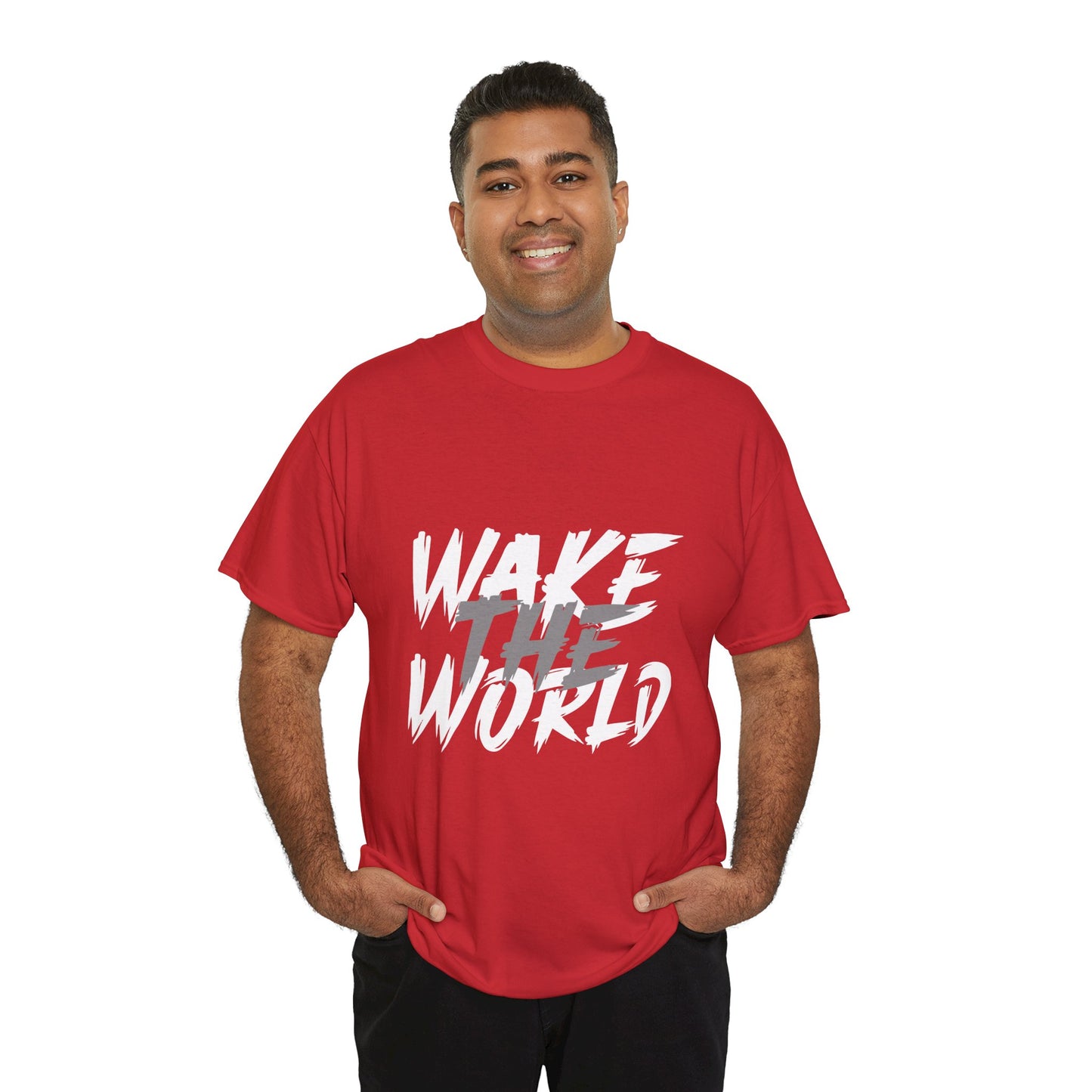 Wake the World Motivational T-Shirt — Positive Energy Quote Tee