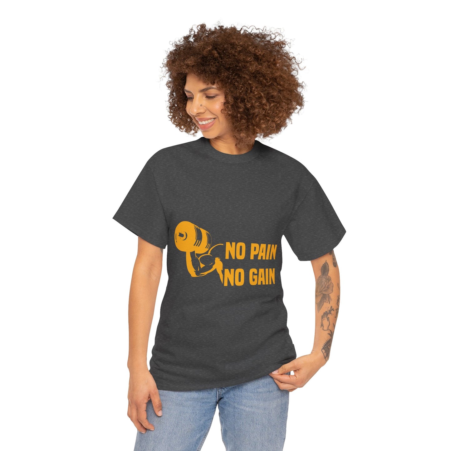No Pain No Gain Motivational Fitness Tee