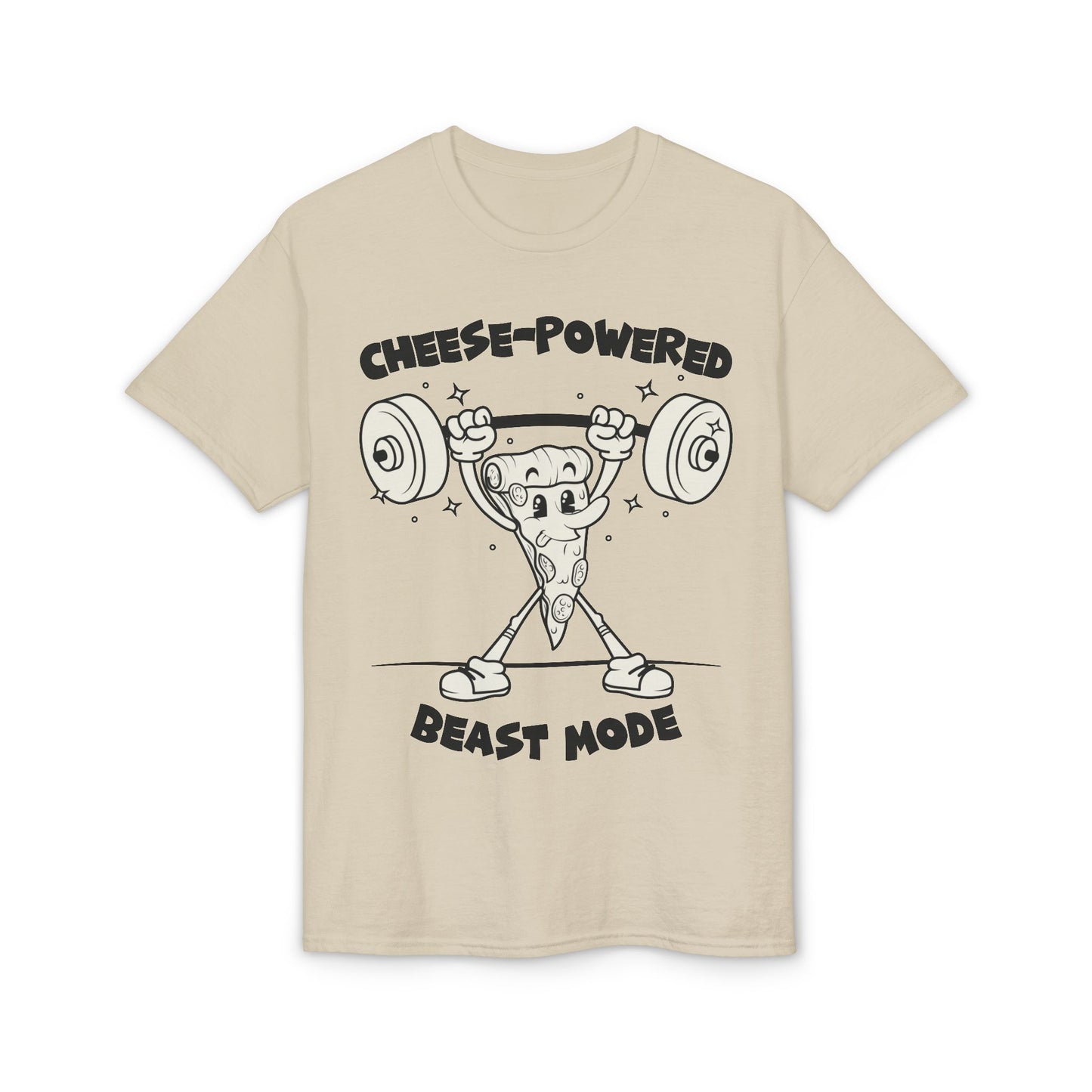 Cheese Powered Beast Mode T-Shirt — Funny Food Lover Gym Tee