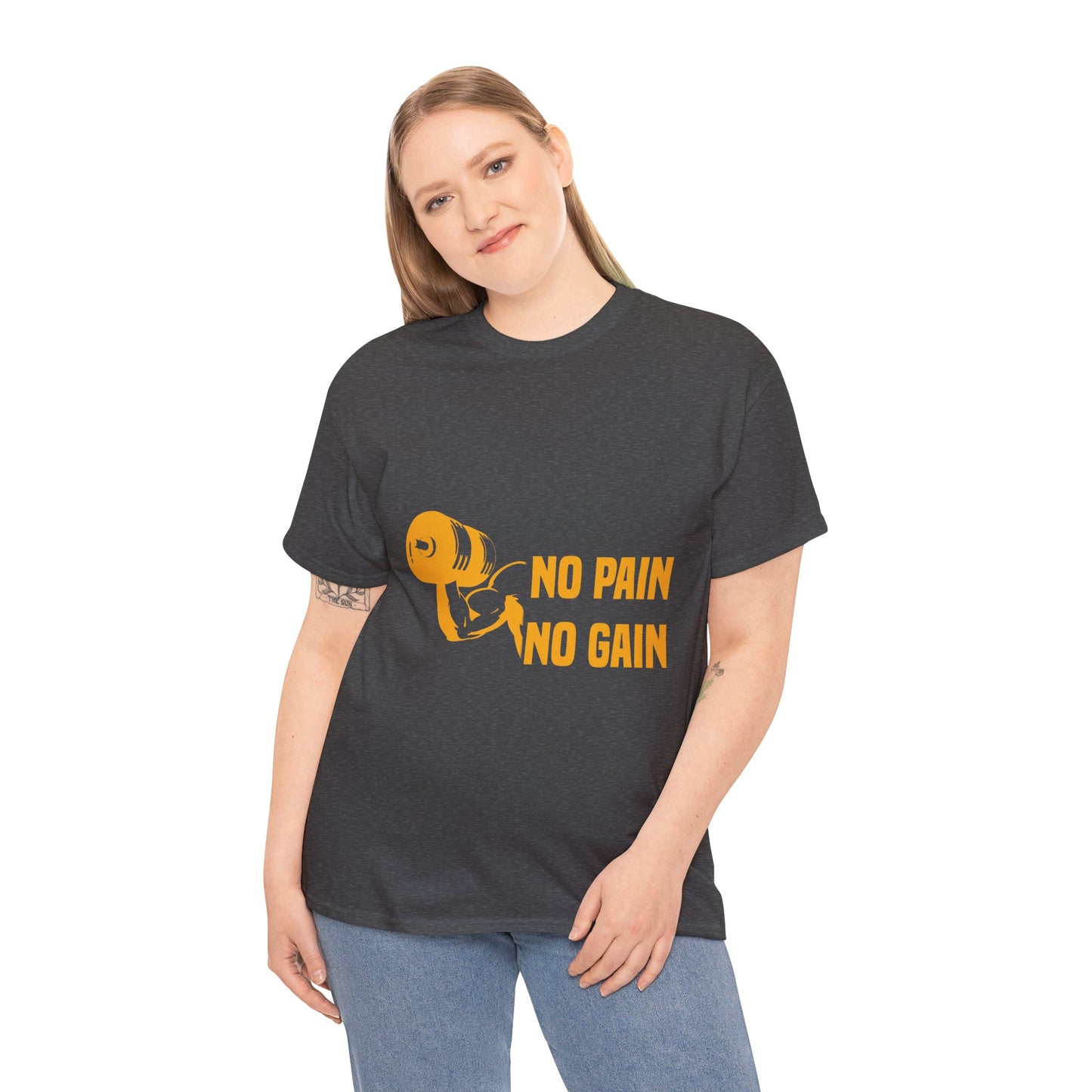No Pain No Gain Motivational Fitness Tee