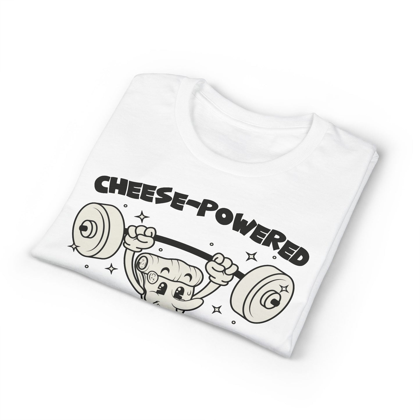 Cheese Powered Beast Mode T-Shirt — Funny Food Lover Gym Tee