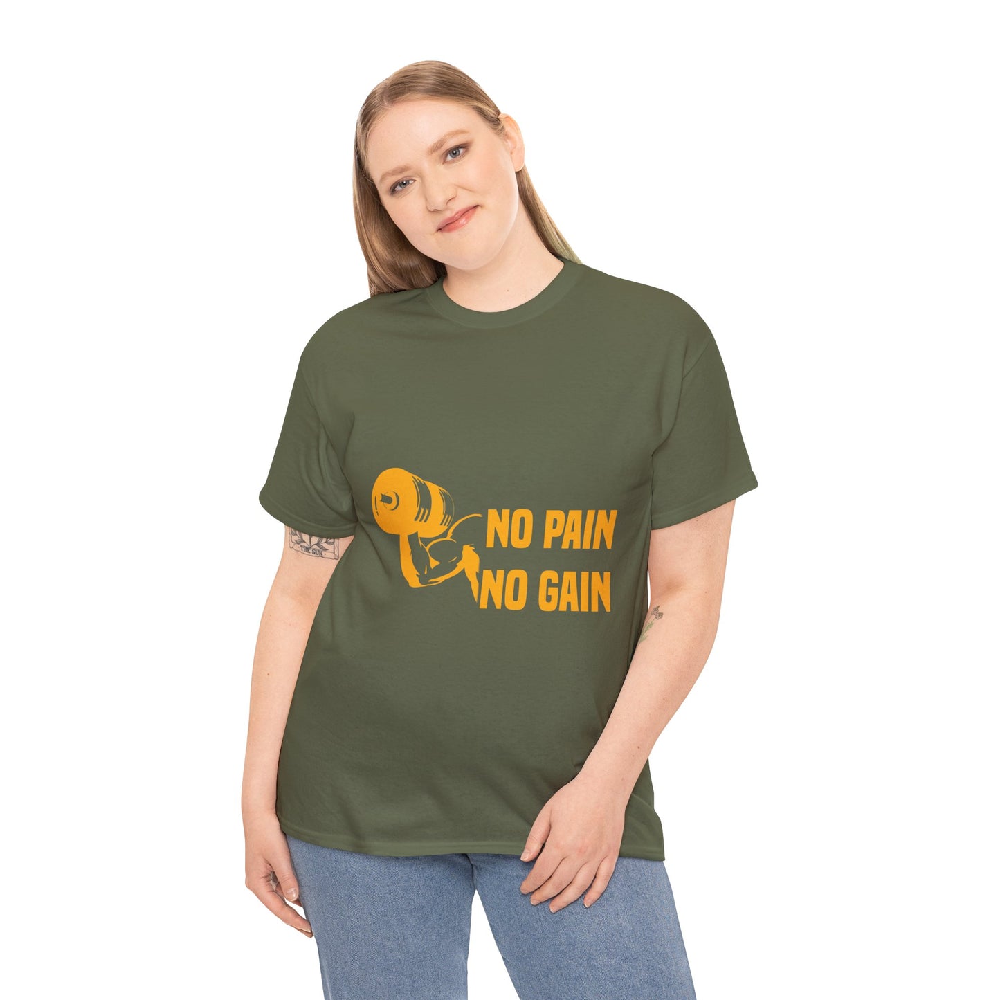 No Pain No Gain Motivational Fitness Tee
