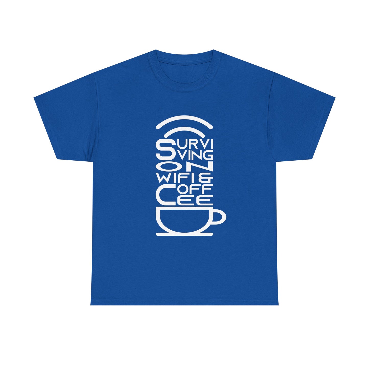 Digital Nomad Tee — "Surviving on Coffee and WiFi" Funny Travel Shirt