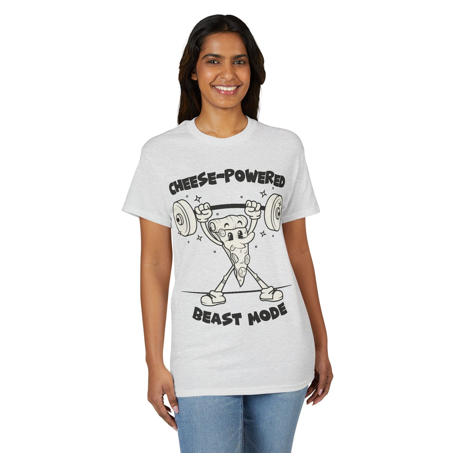 Cheese Powered Beast Mode T-Shirt — Funny Food Lover Gym Tee