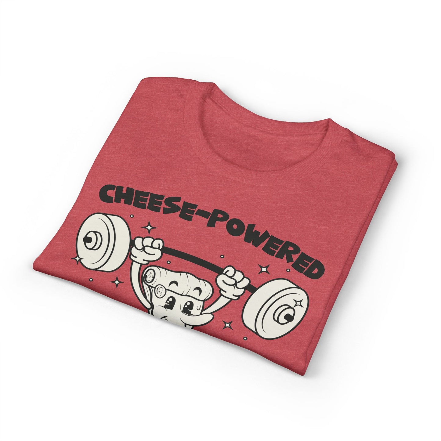Cheese Powered Beast Mode T-Shirt — Funny Food Lover Gym Tee