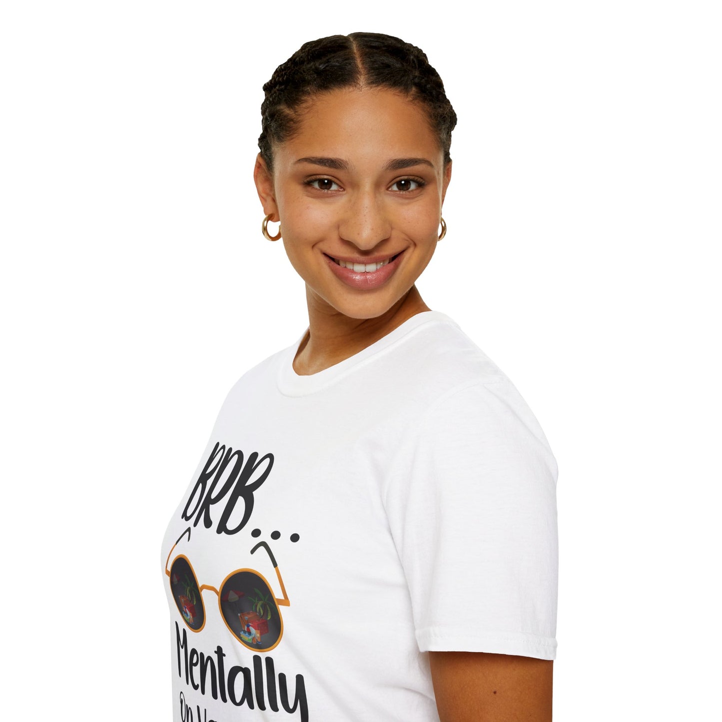 BRB Mentally on Vacation Graphic T‑Shirt — Funny Chill Mood Tee