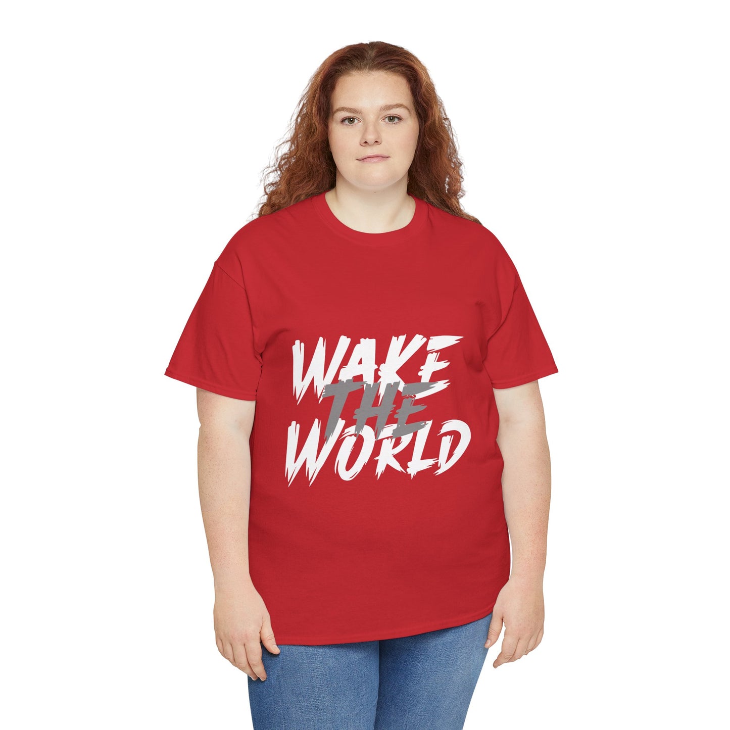 Wake the World Motivational T-Shirt — Positive Energy Quote Tee