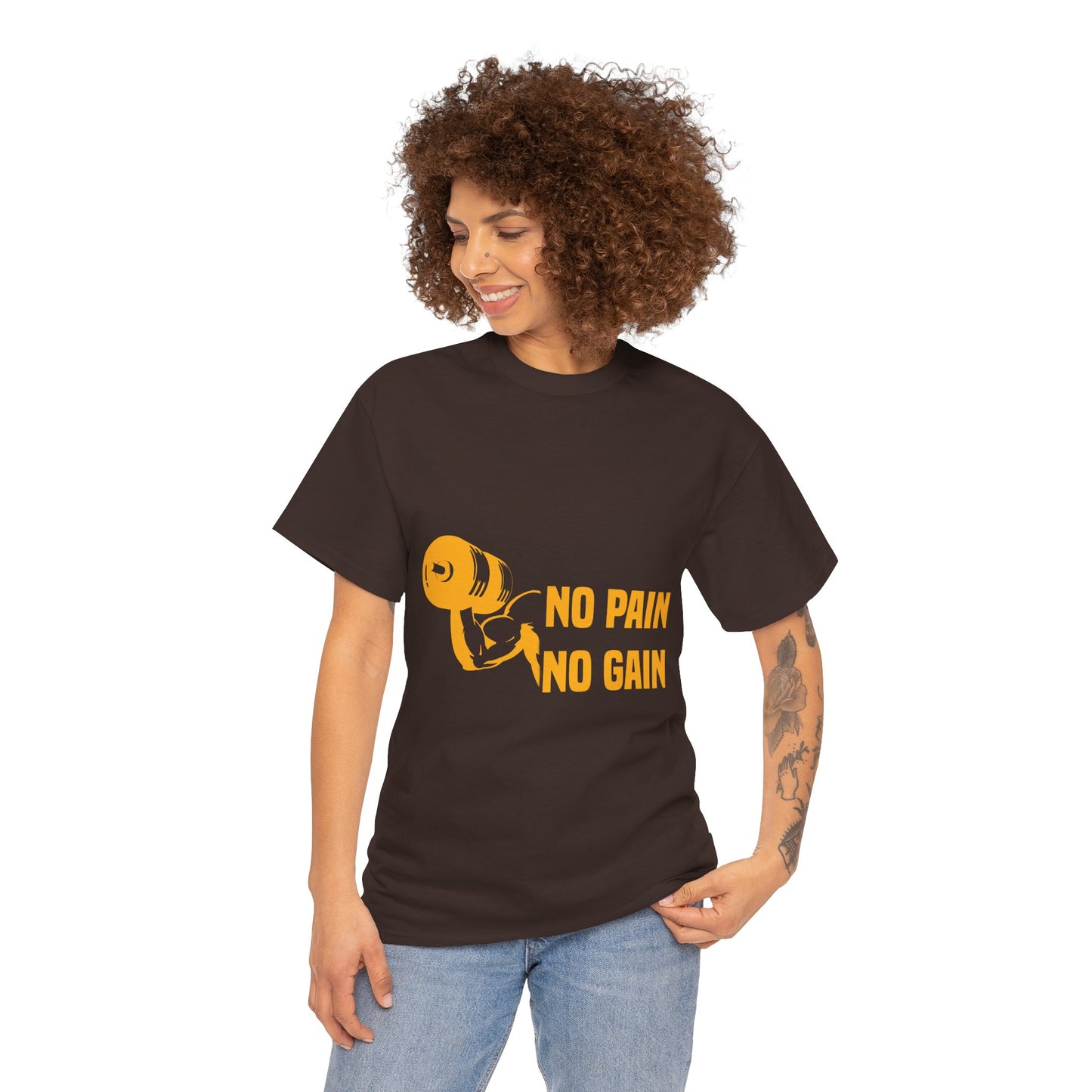 No Pain No Gain Motivational Fitness Tee