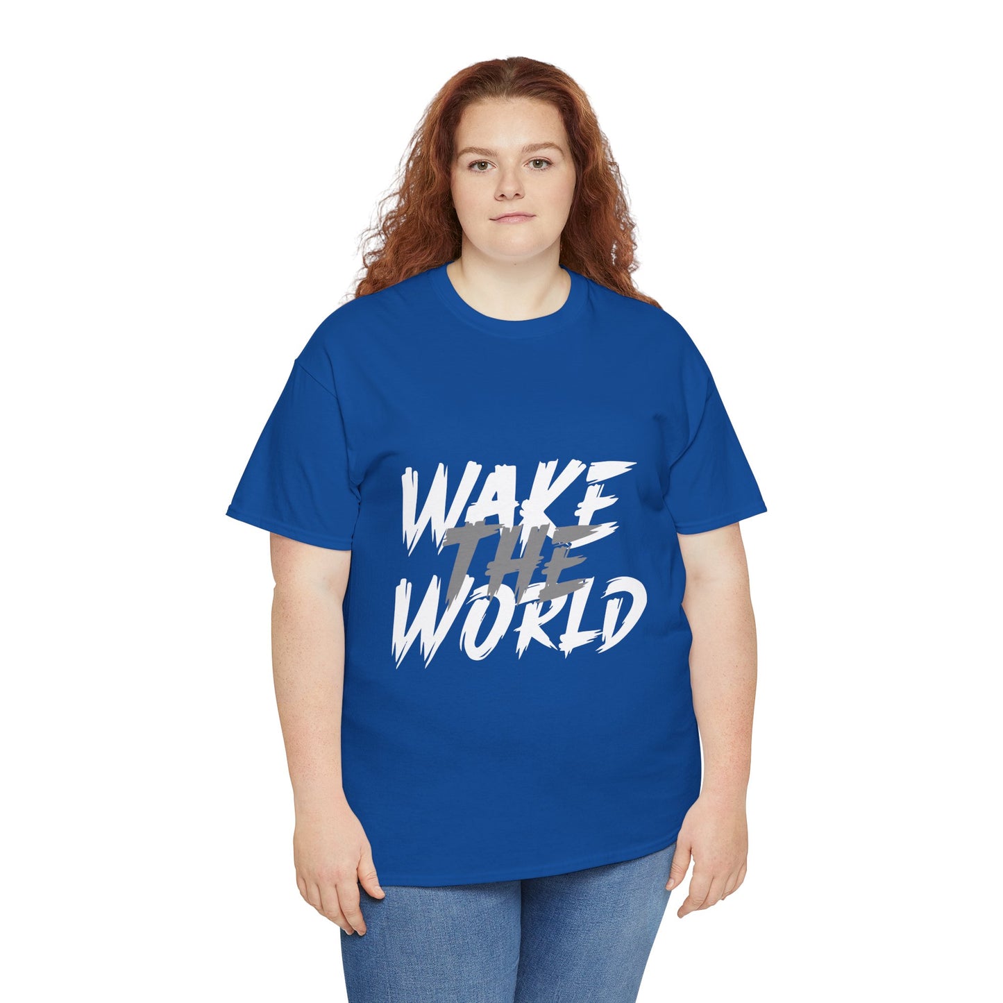 Wake the World Motivational T-Shirt — Positive Energy Quote Tee