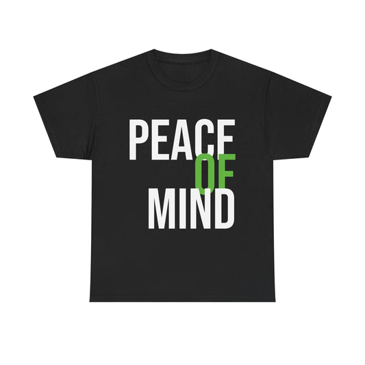Peace of Mind Minimalist Quote Tee — Calm Positive Graphic T-Shirt