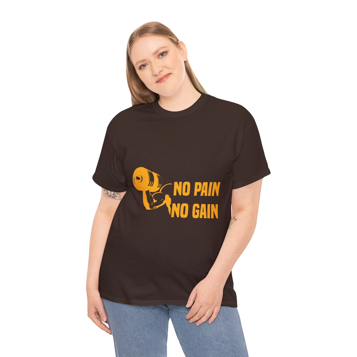 No Pain No Gain Motivational Fitness Tee