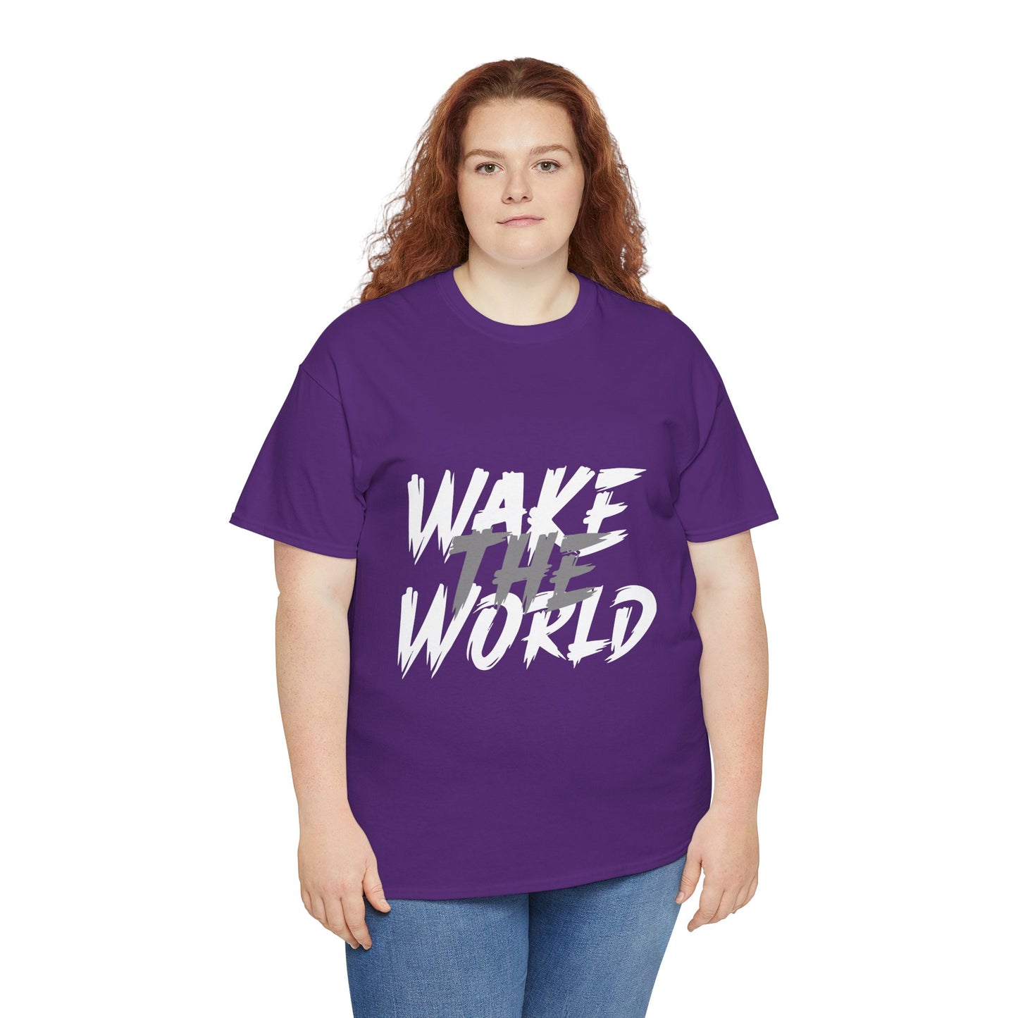 Wake the World Motivational T-Shirt — Positive Energy Quote Tee