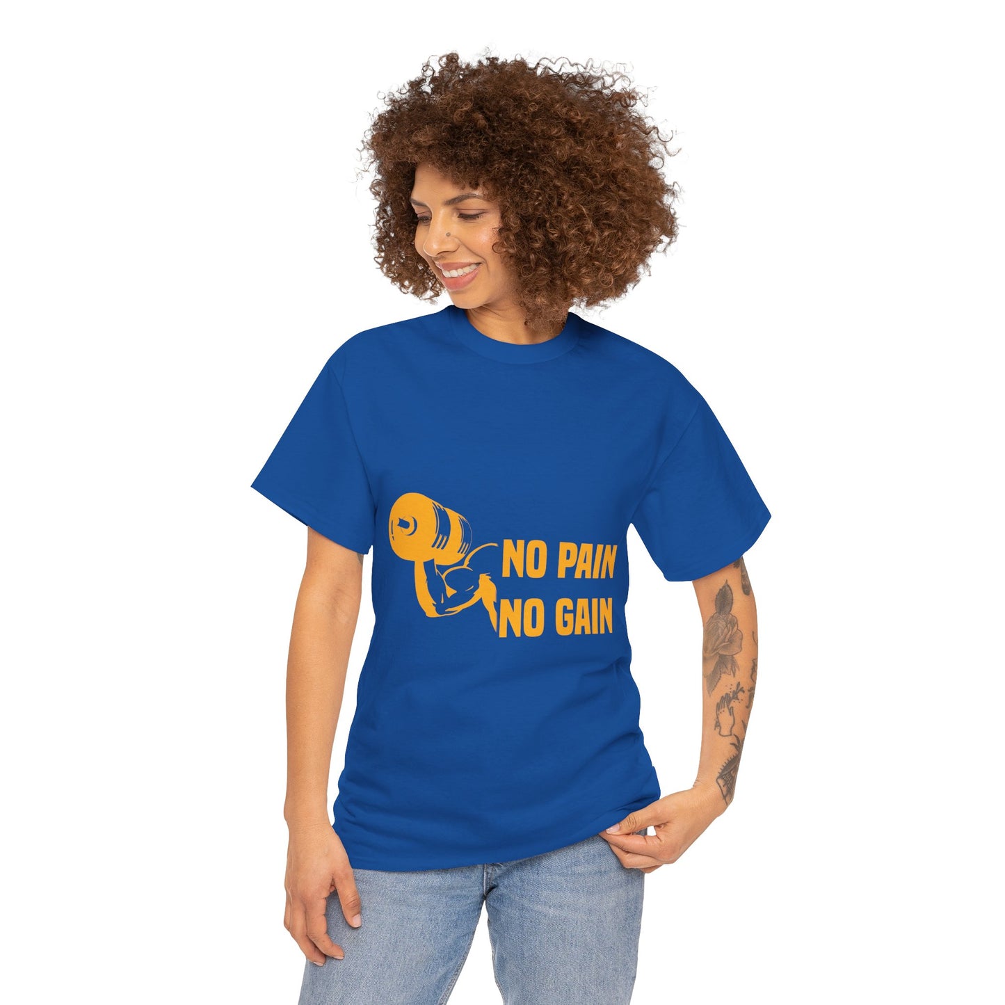 No Pain No Gain Motivational Fitness Tee