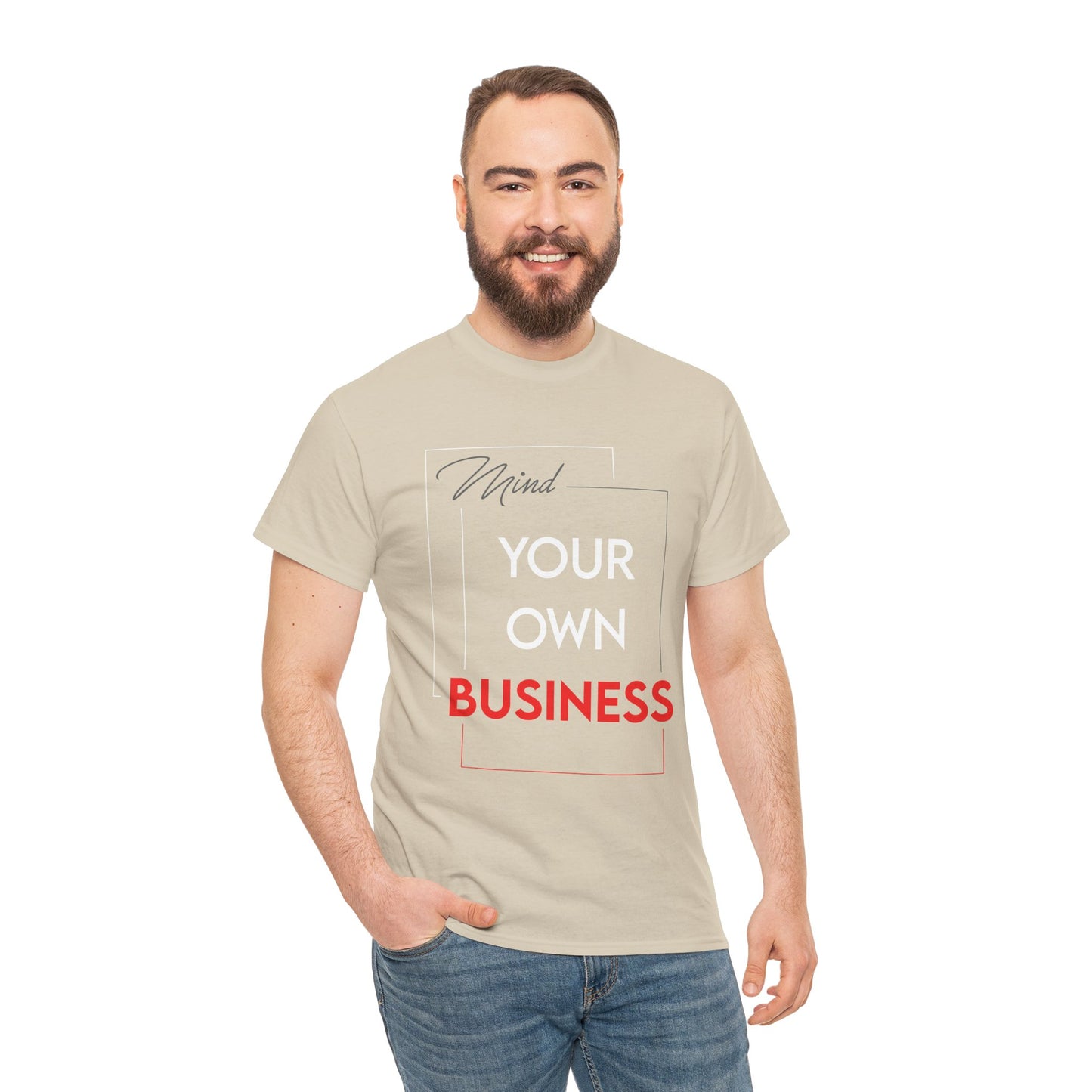 Mind Your Own Business Tee — Bold Typography Statement Shirt