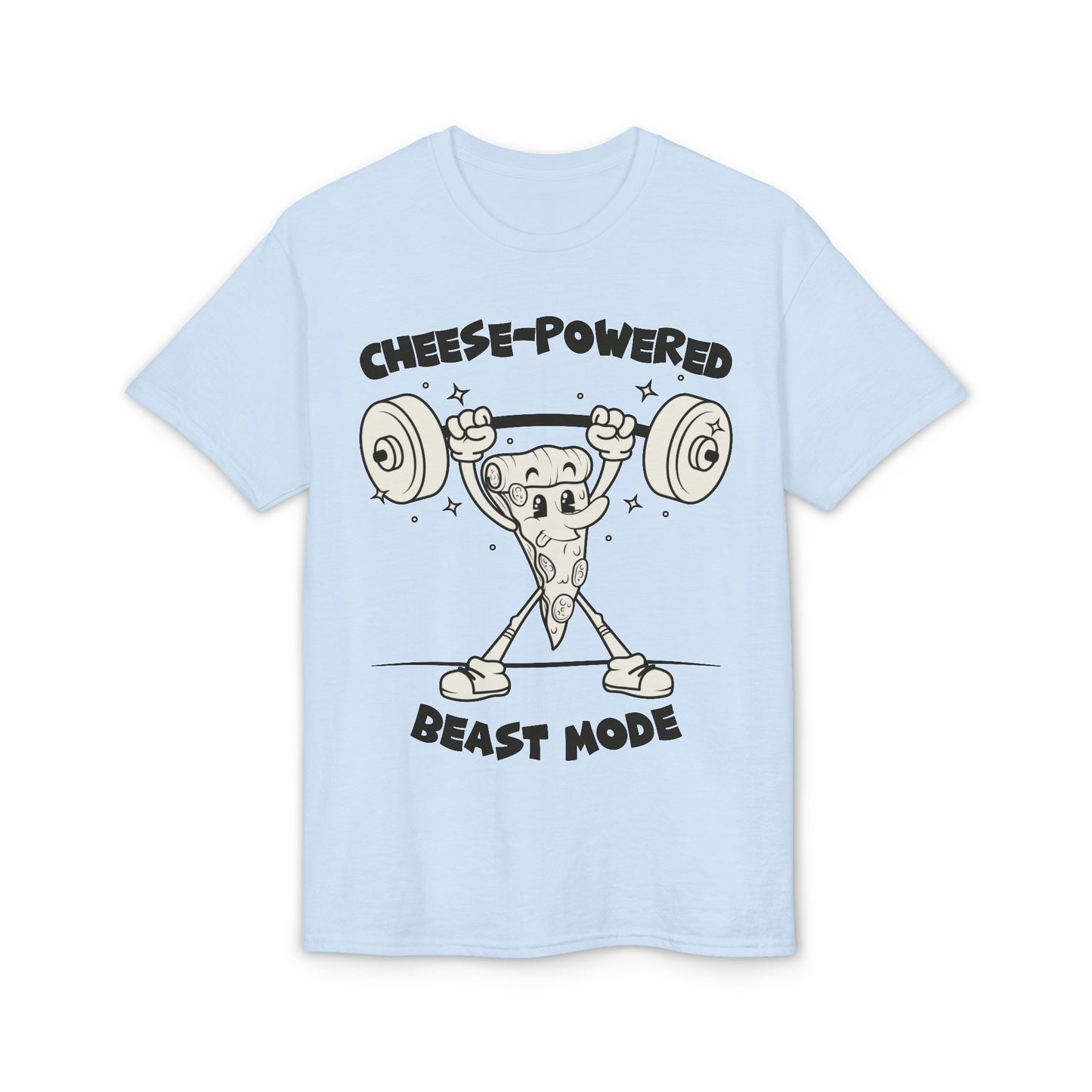Cheese Powered Beast Mode T-Shirt — Funny Food Lover Gym Tee