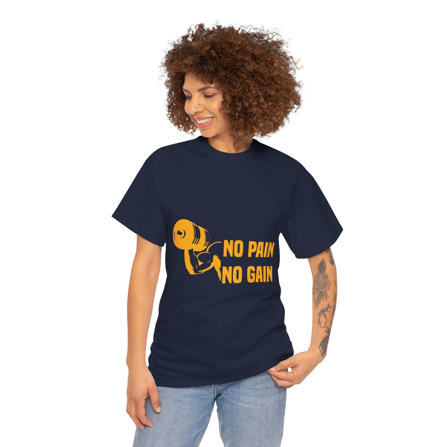 No Pain No Gain Motivational Fitness Tee