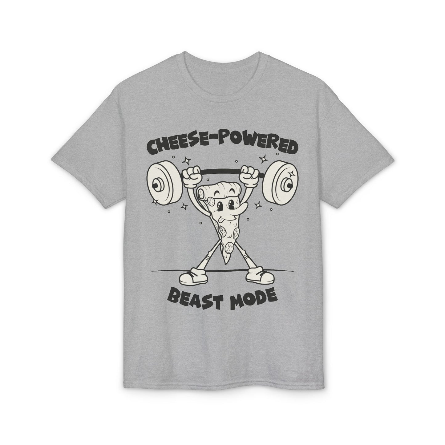 Cheese Powered Beast Mode T-Shirt — Funny Food Lover Gym Tee