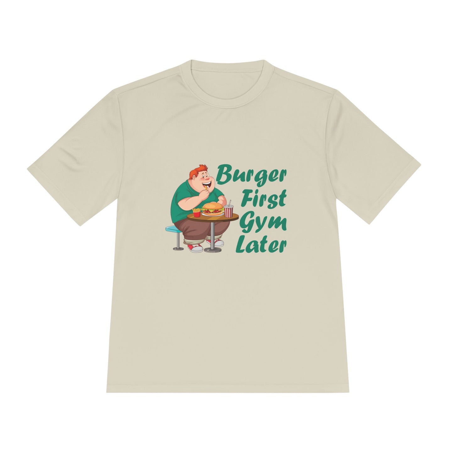 Burger First Gym Later T-Shirt — Funny Fitness Cheat Day Tee