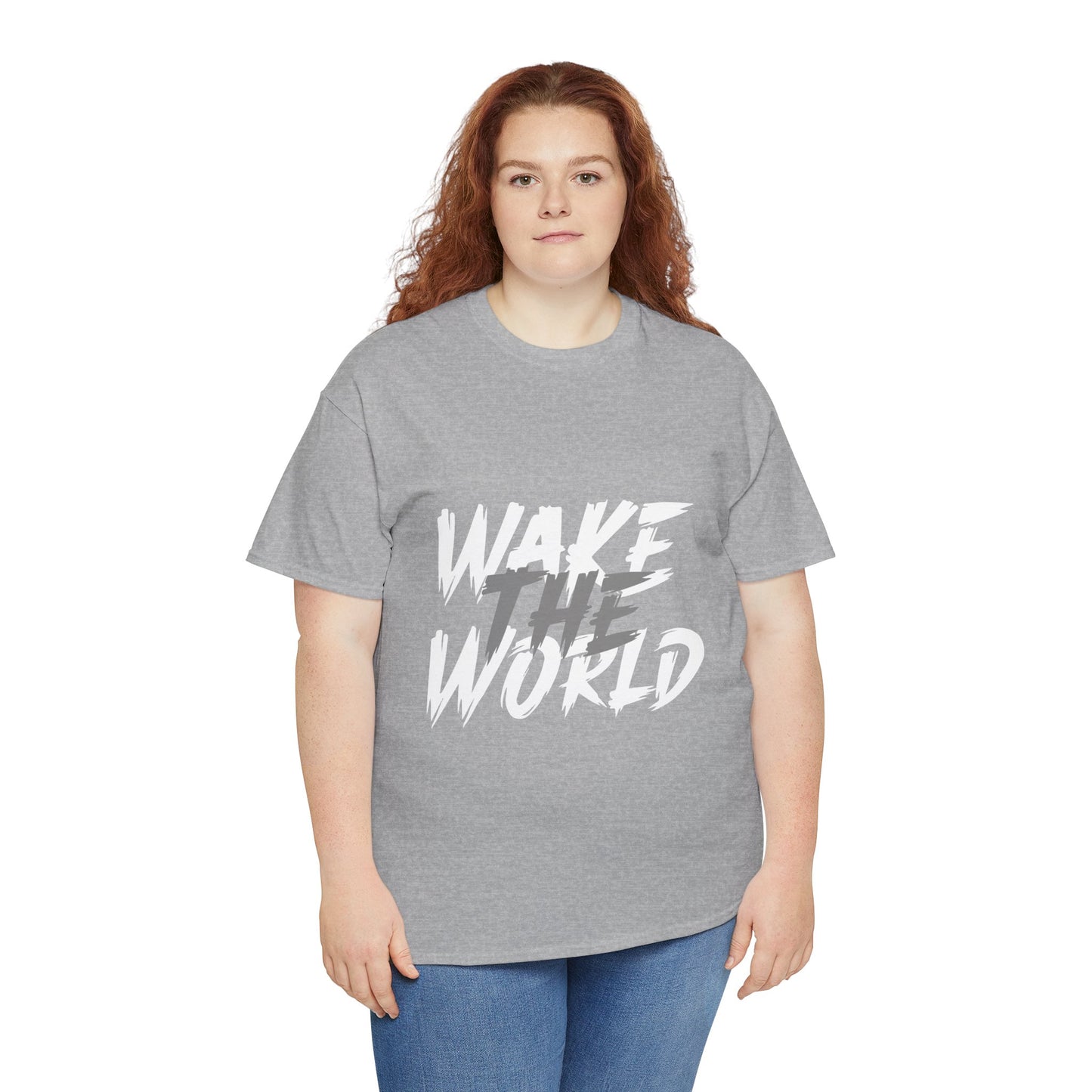 Wake the World Motivational T-Shirt — Positive Energy Quote Tee