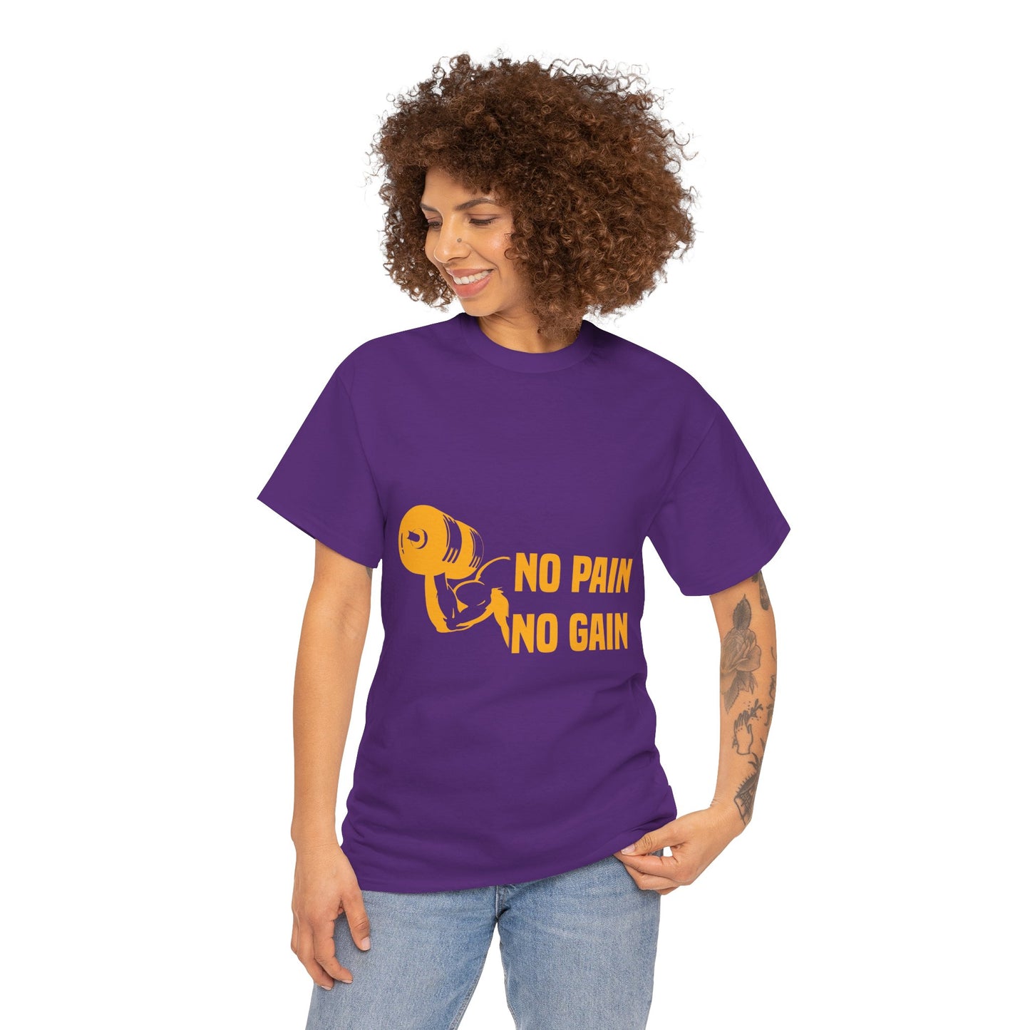 No Pain No Gain Motivational Fitness Tee