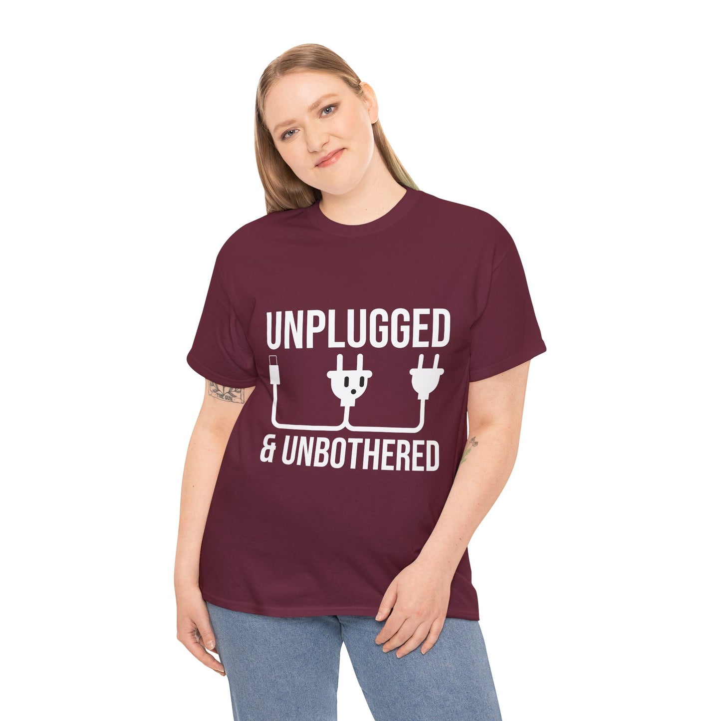 Relax Mode Tee — "Unplugged and Unbothered" Minimalist Calm T-Shirt