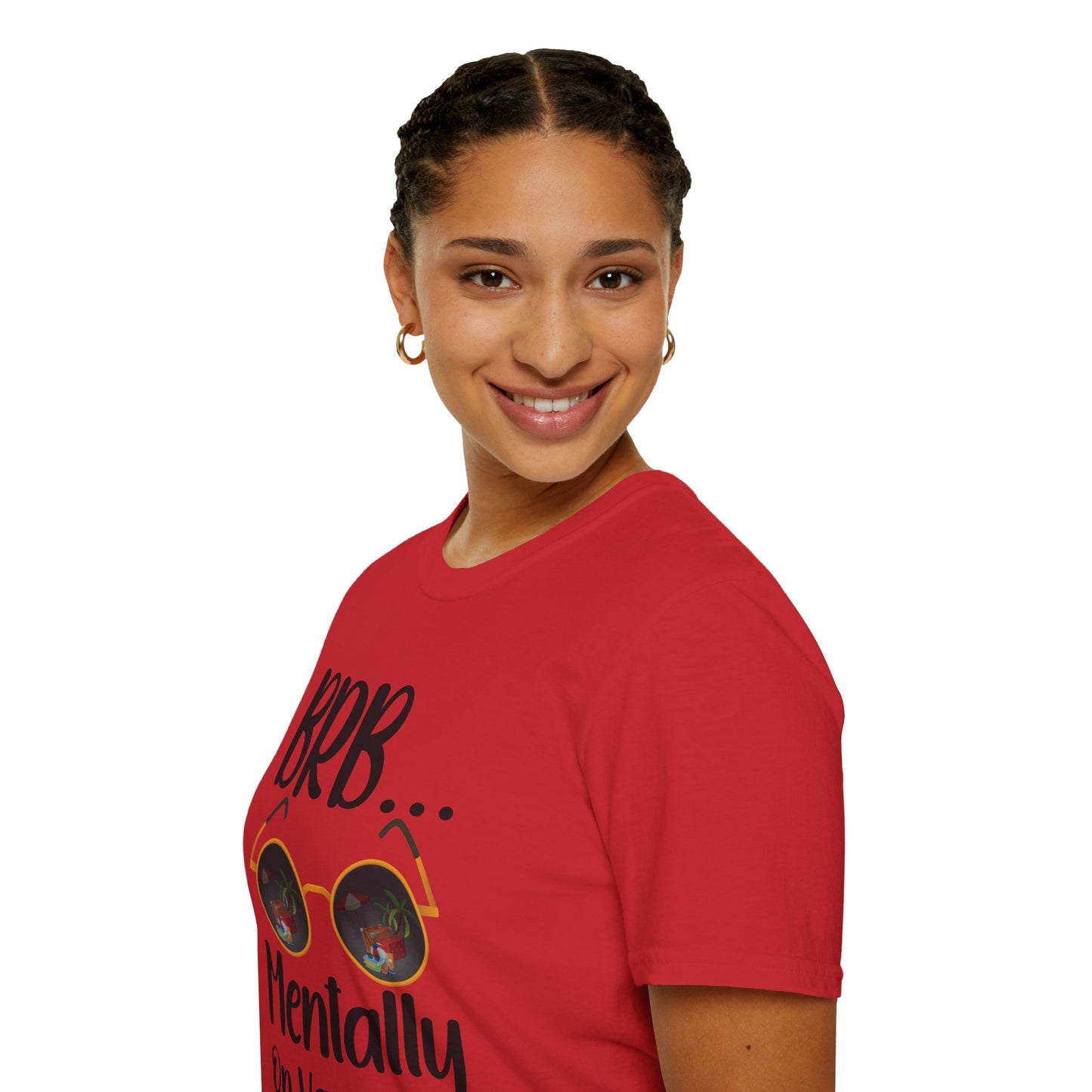 BRB Mentally on Vacation Graphic T‑Shirt — Funny Chill Mood Tee