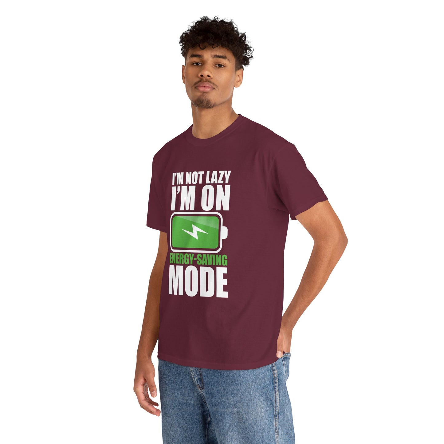 Energy-Saving Mode T-Shirt — "I'm Not Lazy, I'm On Energy-Saving Mode" Funny Graphic Tee