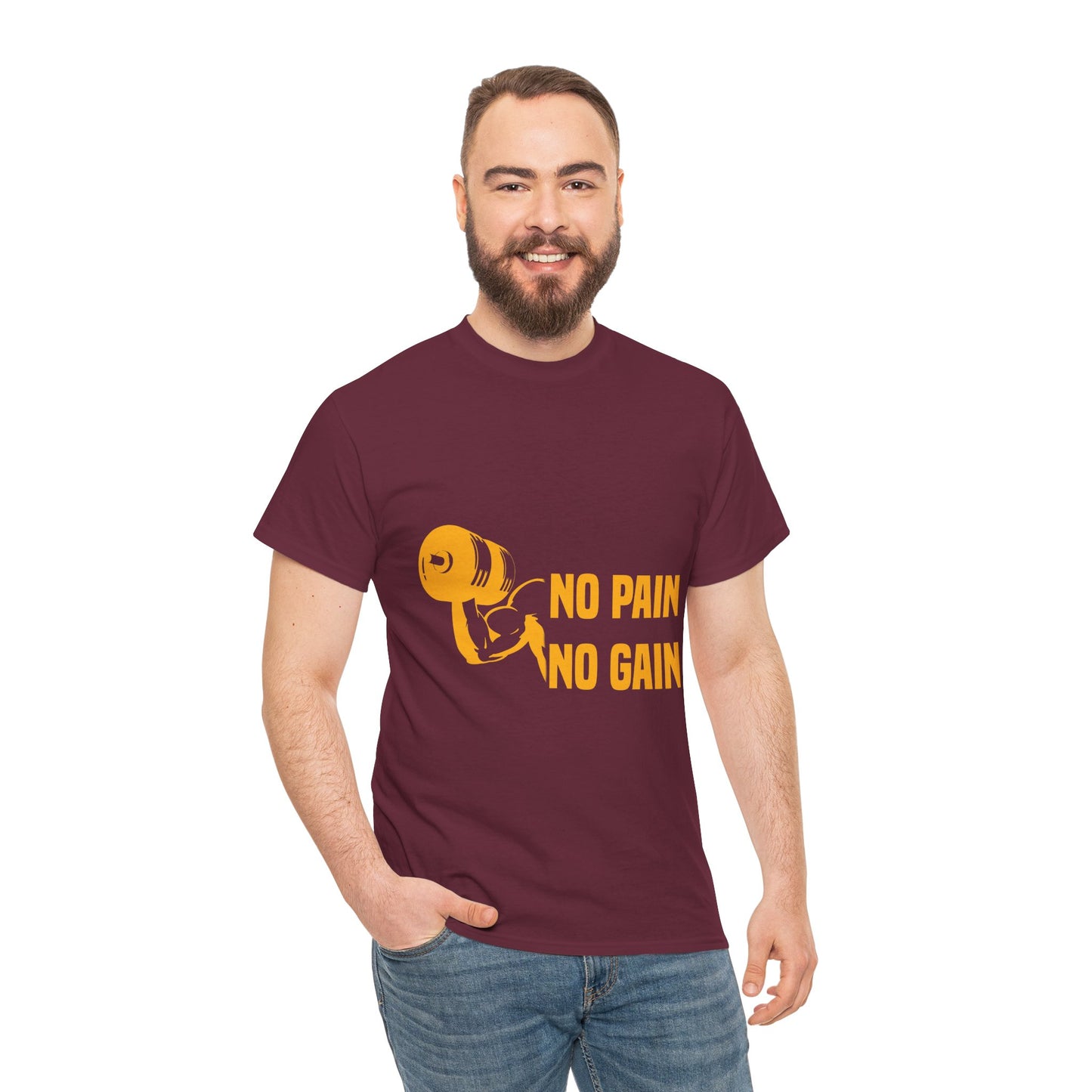 No Pain No Gain Motivational Fitness Tee