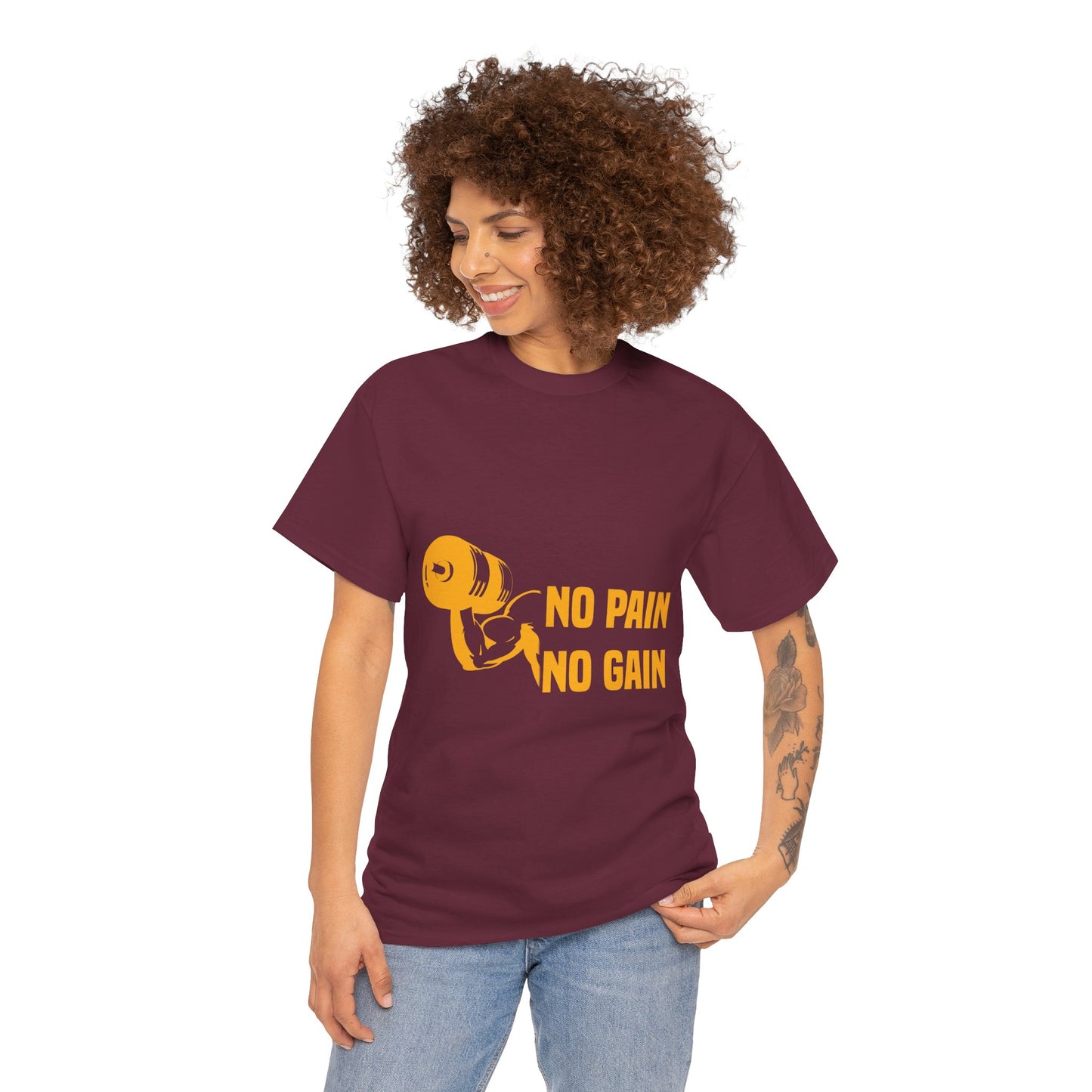 No Pain No Gain Motivational Fitness Tee