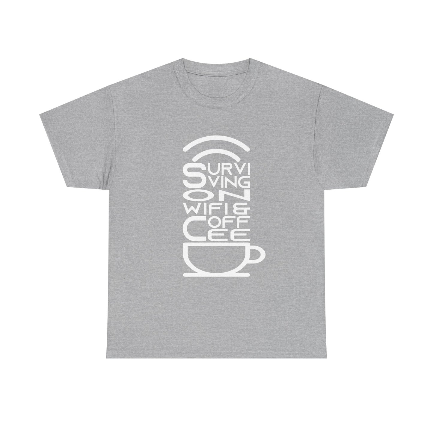 Digital Nomad Tee — "Surviving on Coffee and WiFi" Funny Travel Shirt
