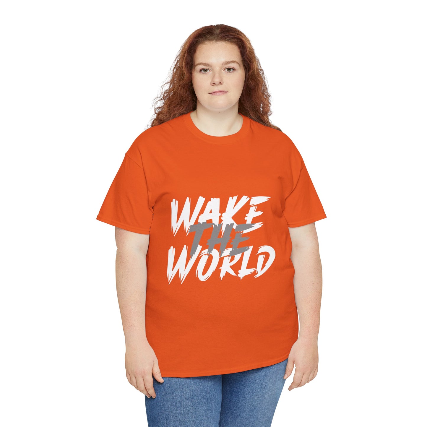 Wake the World Motivational T-Shirt — Positive Energy Quote Tee