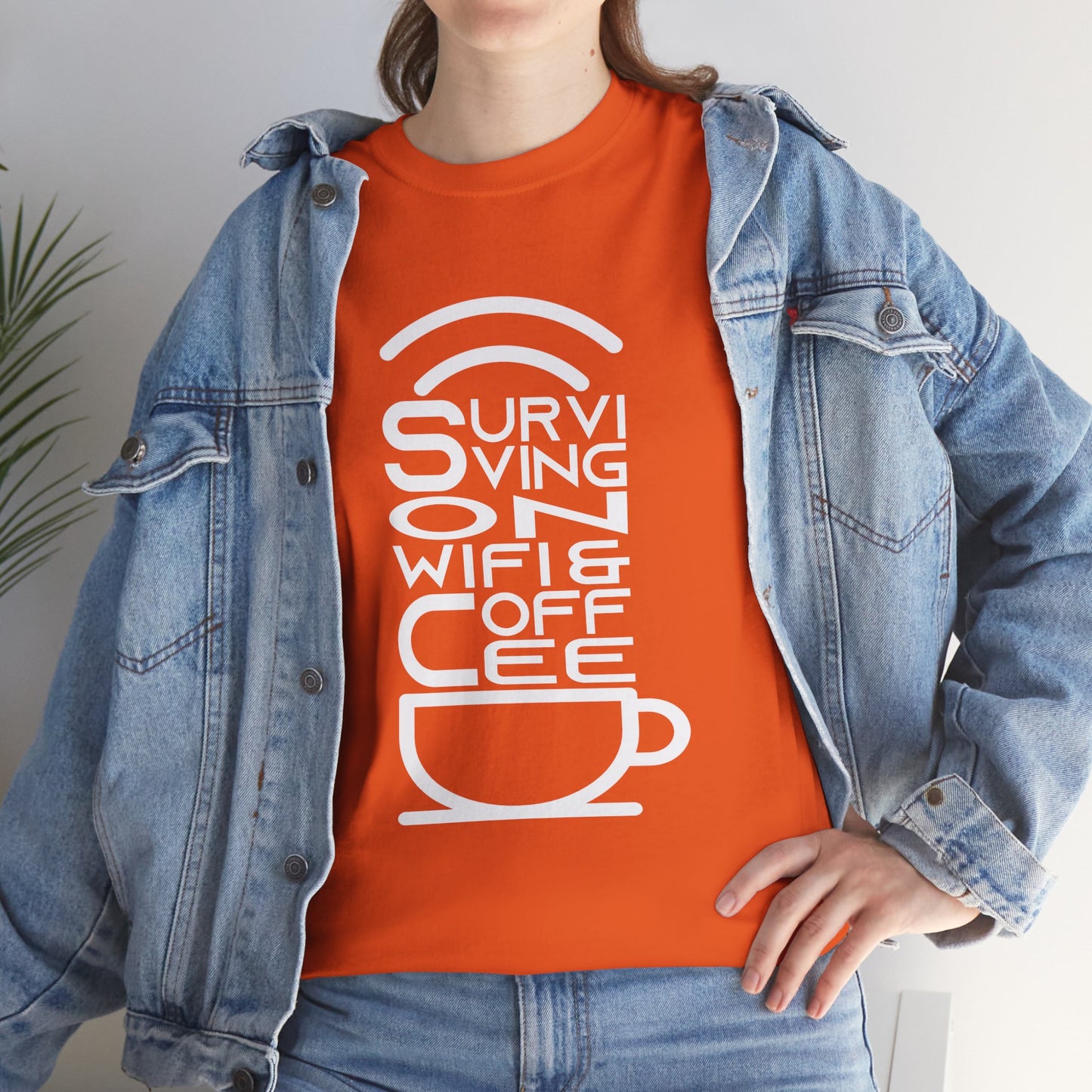 Digital Nomad Tee — "Surviving on Coffee and WiFi" Funny Travel Shirt