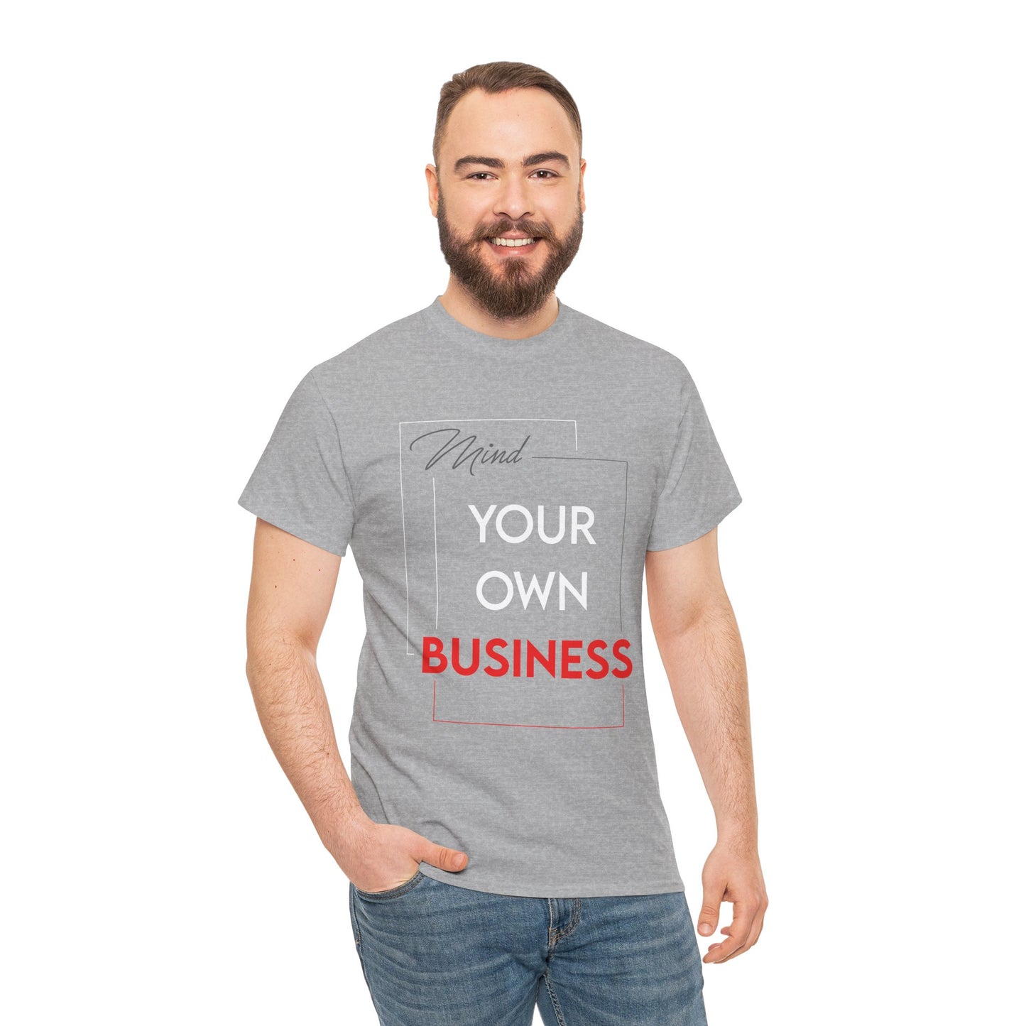 Mind Your Own Business Tee — Bold Typography Statement Shirt