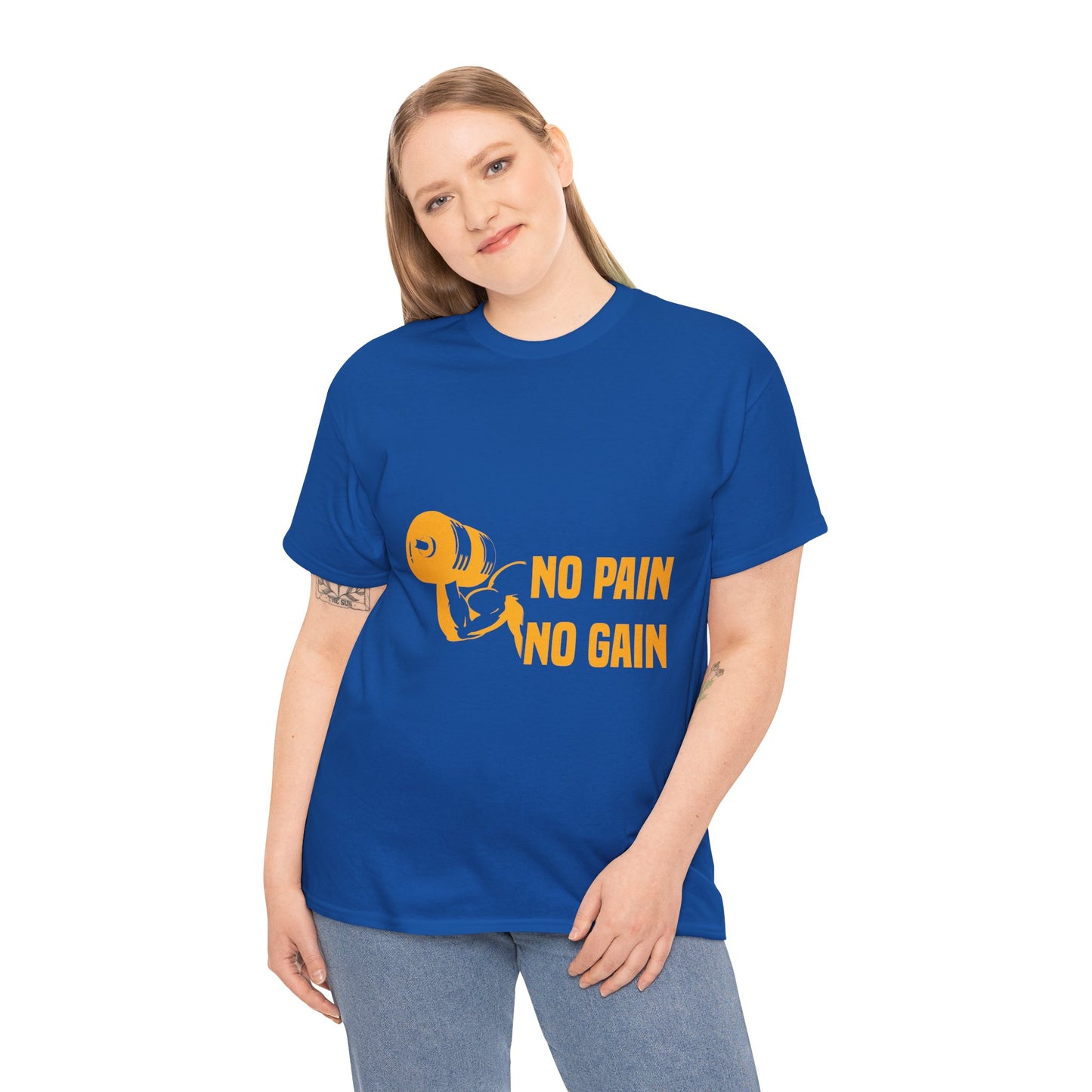 No Pain No Gain Motivational Fitness Tee