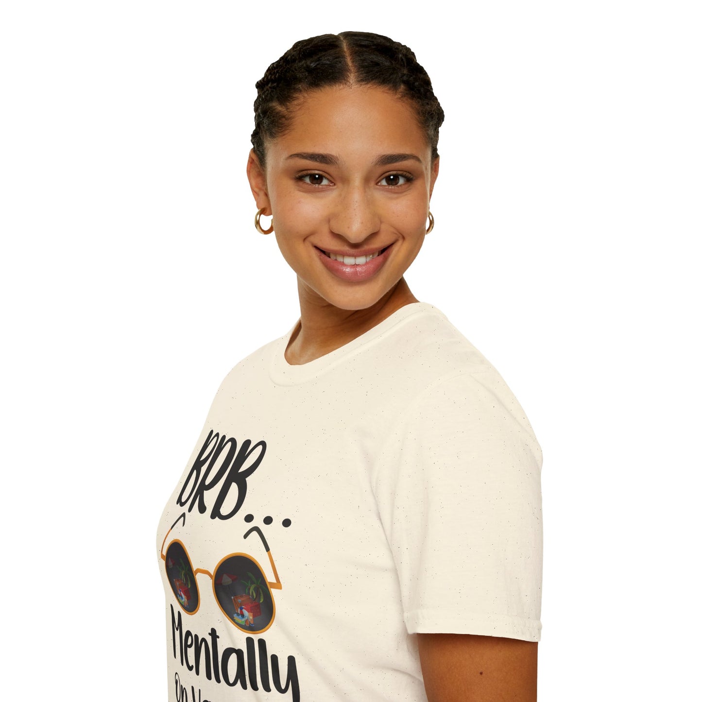 BRB Mentally on Vacation Graphic T‑Shirt — Funny Chill Mood Tee
