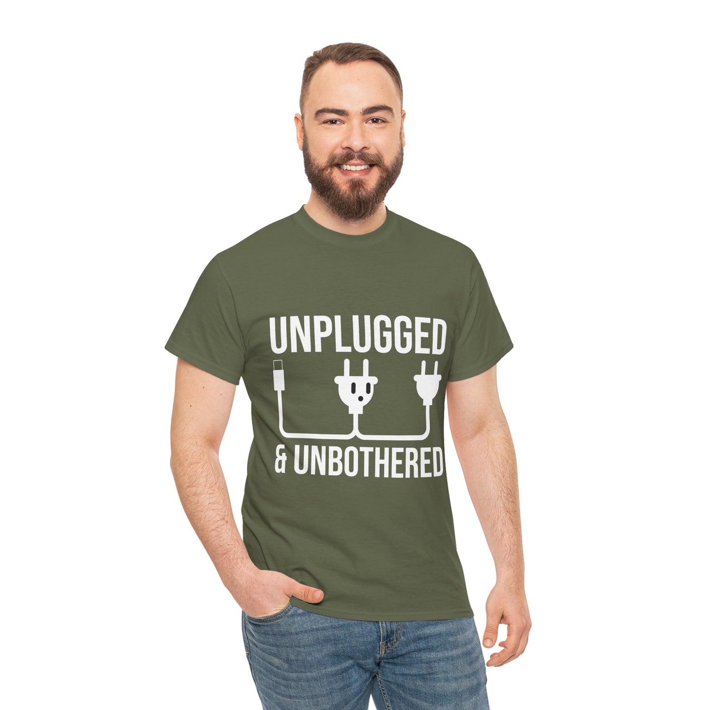 Relax Mode Tee — "Unplugged and Unbothered" Minimalist Calm T-Shirt