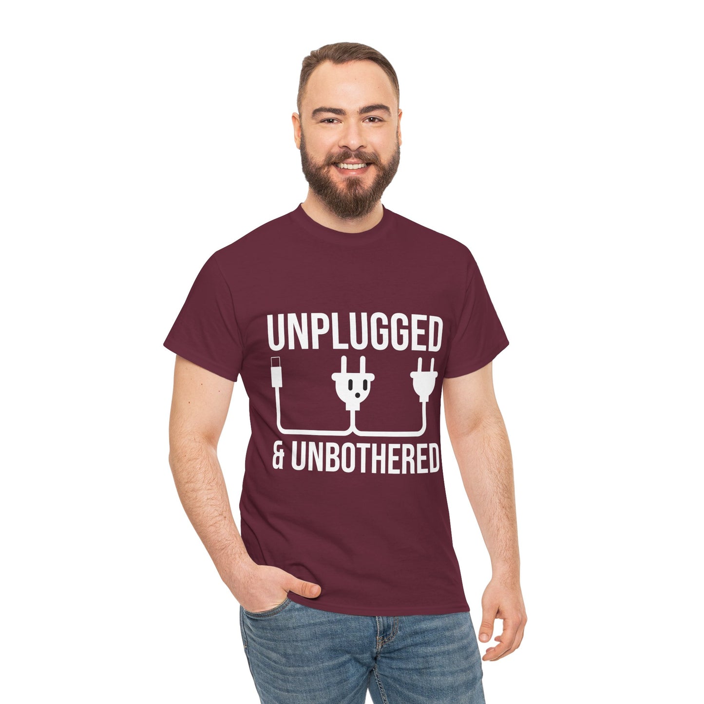 Relax Mode Tee — "Unplugged and Unbothered" Minimalist Calm T-Shirt