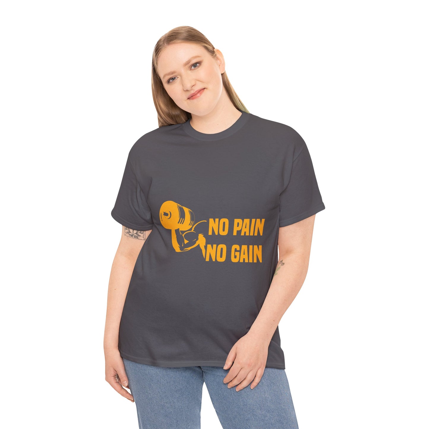 No Pain No Gain Motivational Fitness Tee