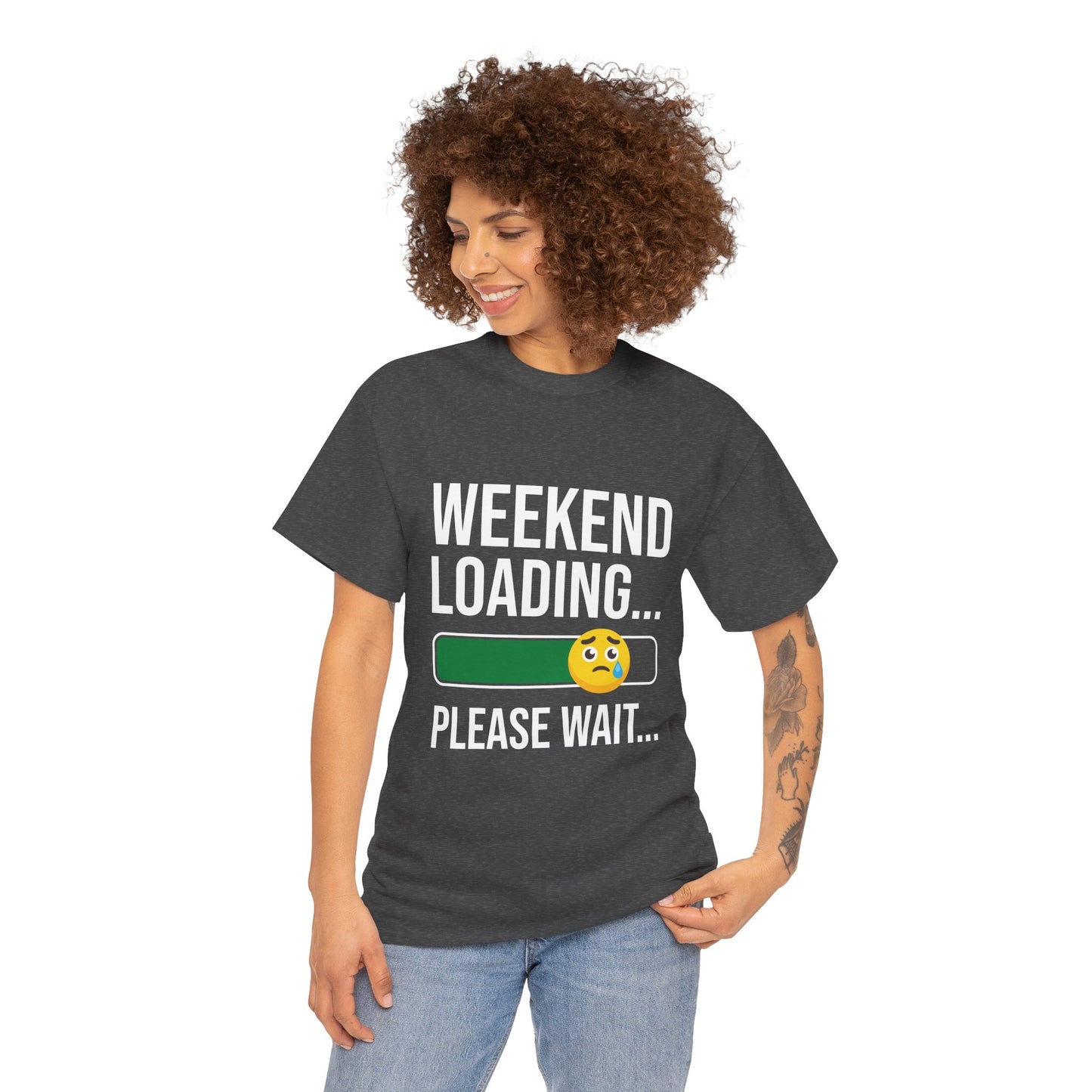Weekend Loading Please Wait Tee — Funny Lazy Mode T-Shirt