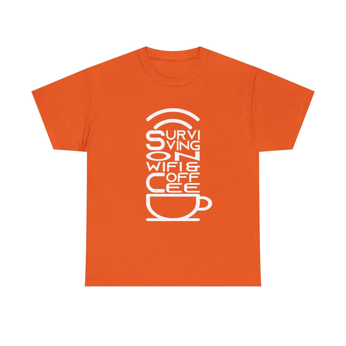 Digital Nomad Tee — "Surviving on Coffee and WiFi" Funny Travel Shirt