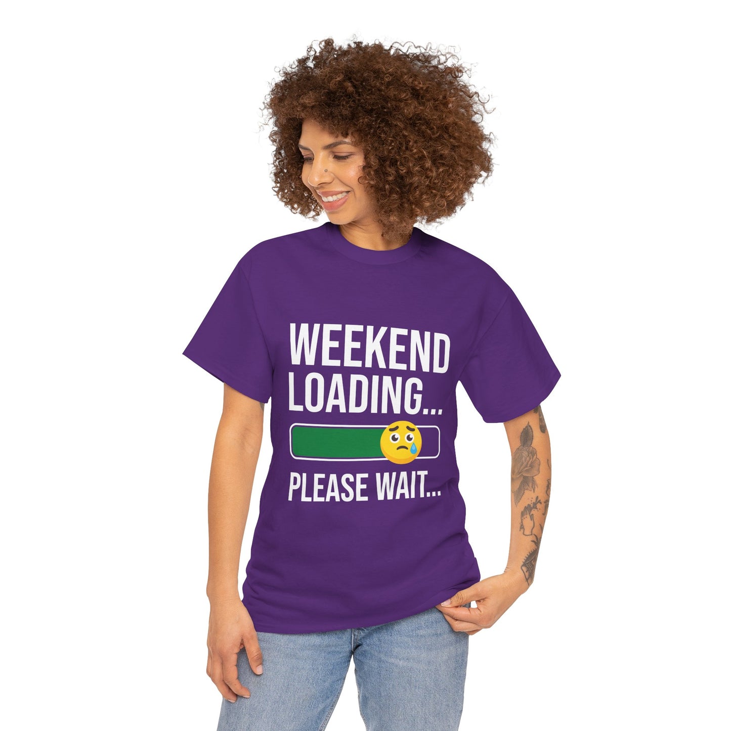 Weekend Loading Please Wait Tee — Funny Lazy Mode T-Shirt